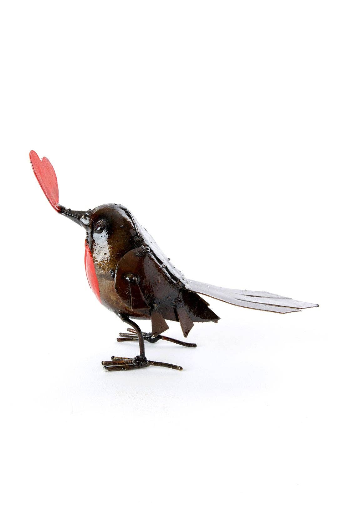 Recycled Metal Sweetheart Bird