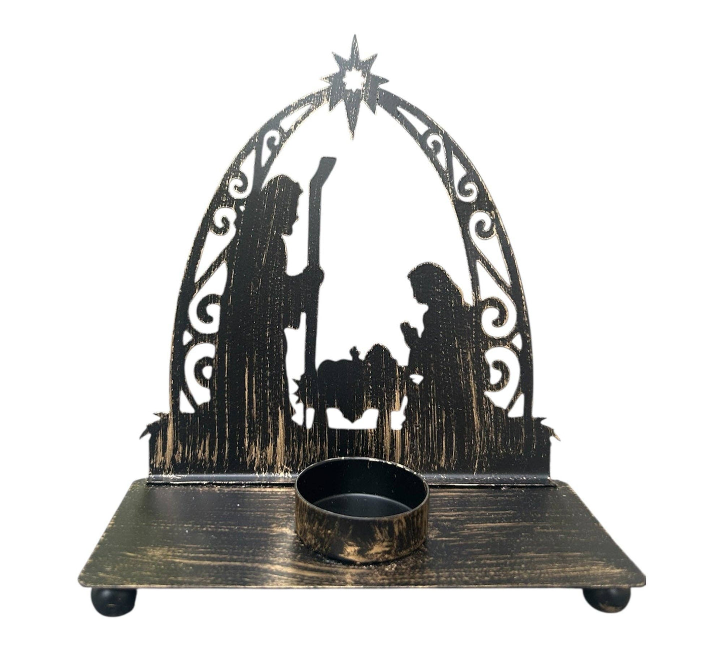 Nativity Scene Candle Holder II