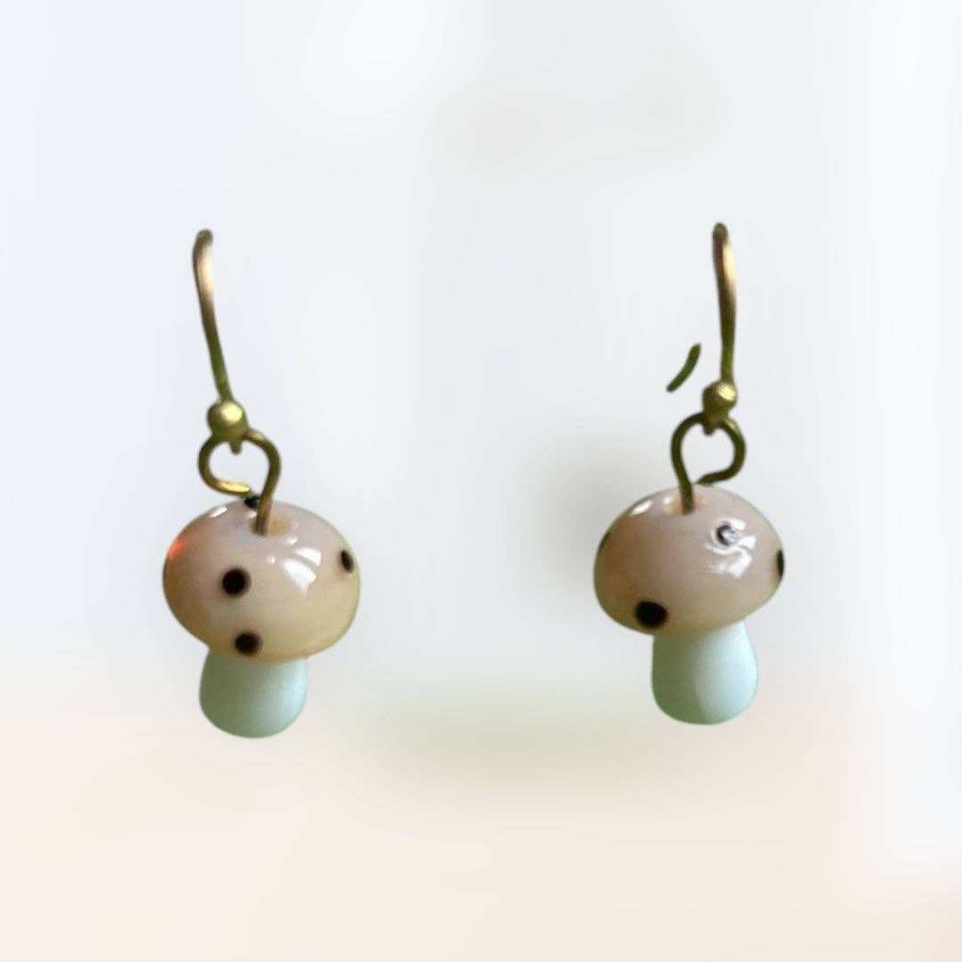 Mushroom Earrings: Orange