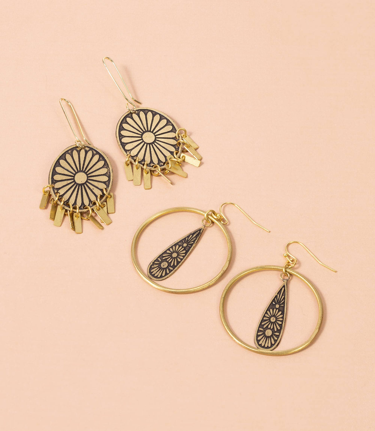 Nisha Oval Dangle Earrings