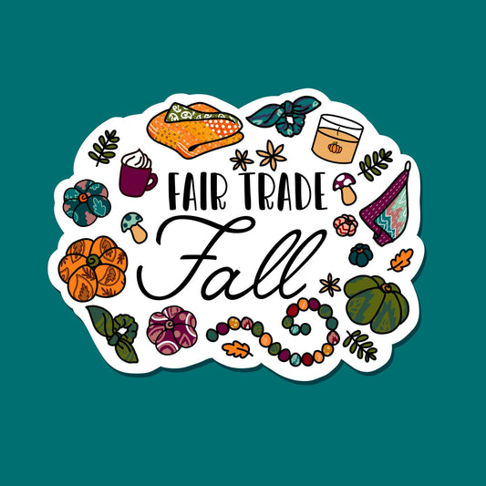 Fair Trade Fall | Vinyl Sticker |  2.8 in x 2.2 in