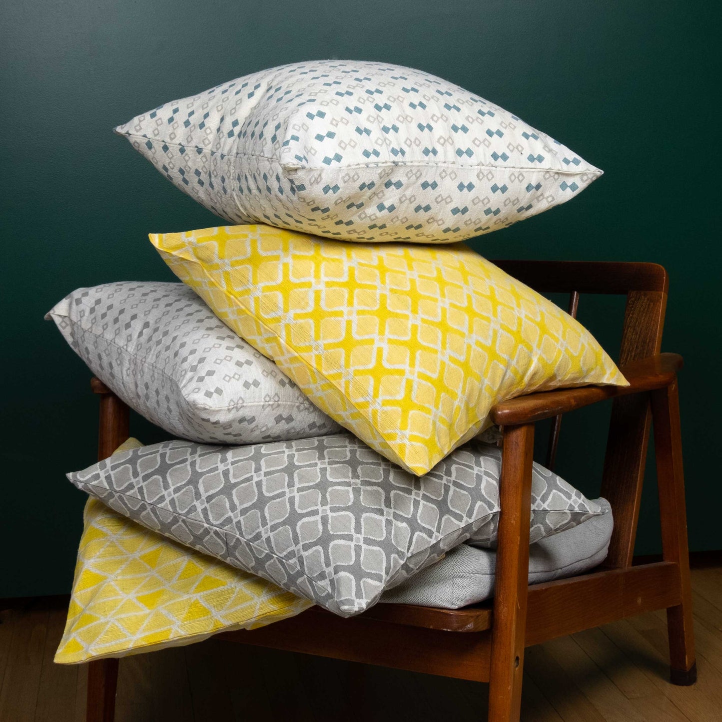 Blue Diamond Silk Pillow Cover Square
