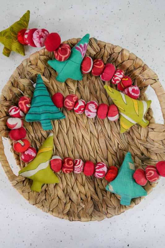 Saree Christmas Tree Garland | 5 ft
