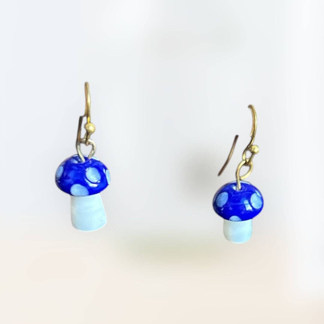 Mushroom Earrings: Orange