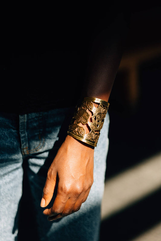 Floral Cuff Bracelet