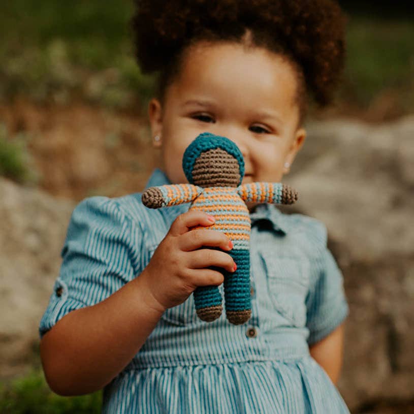 Organic Pixie Baby Doll: Khaki