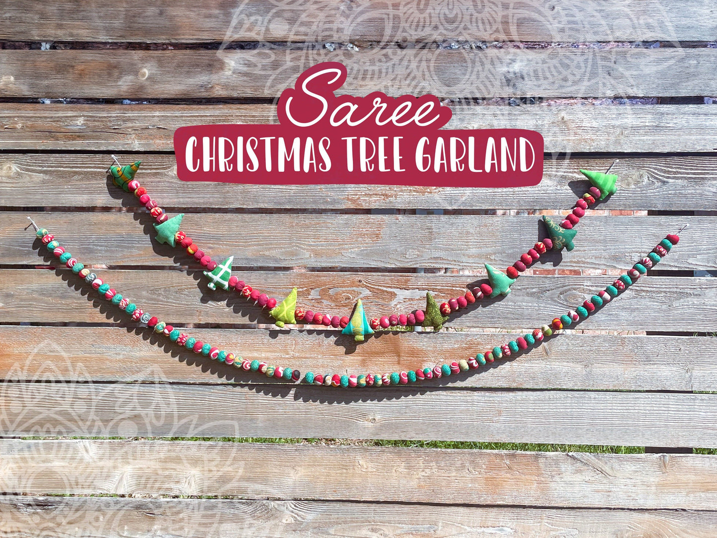Saree Christmas Tree Garland | 5 ft