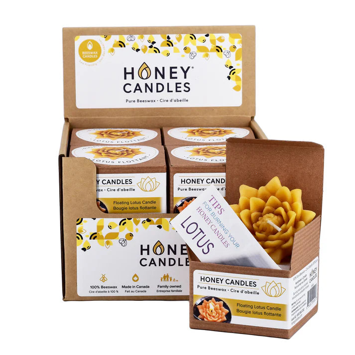 Natural Beeswax Floating Lotus Candle