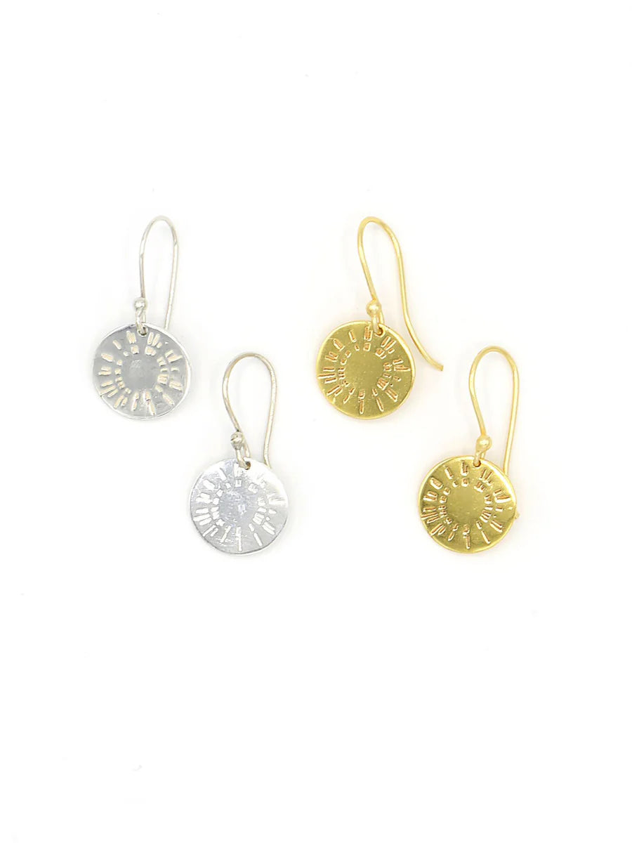 Silver Brass Burst Earrings - Fair Anita