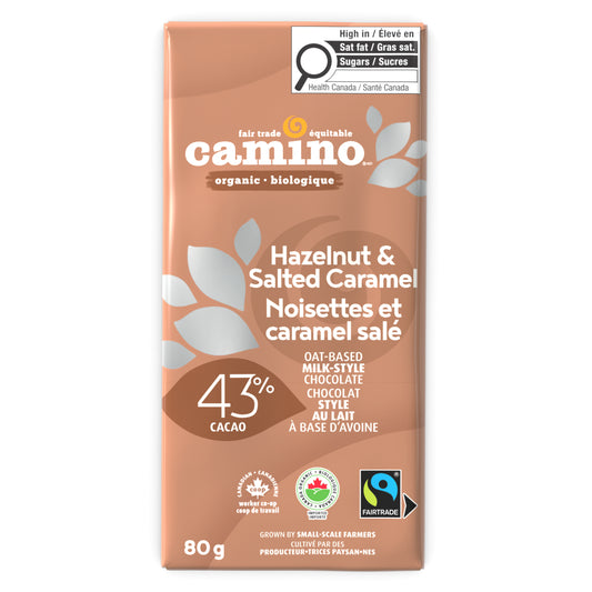 Hazelnuts & Salted Caramel Oat-Based Milk Chocolate Bar