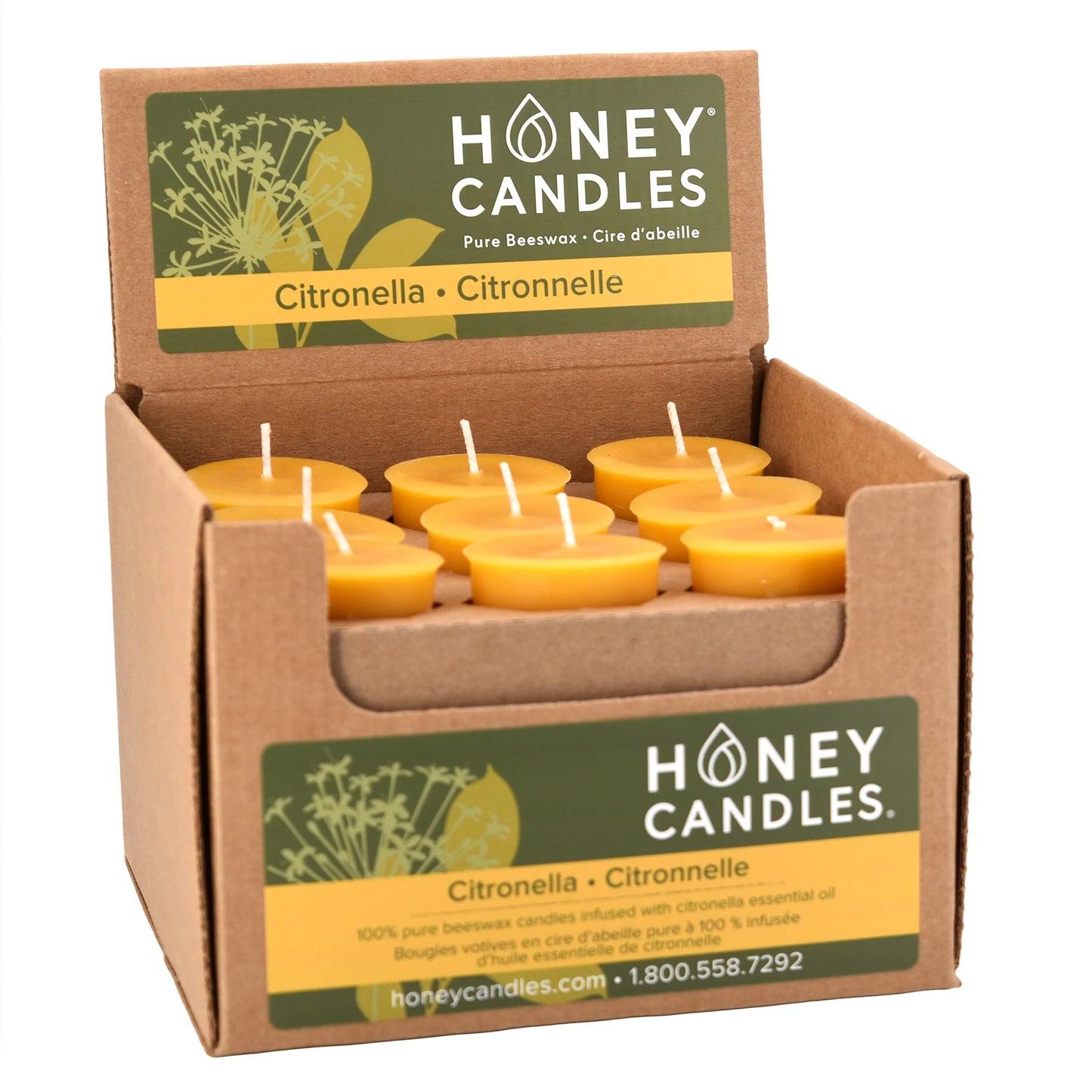 Beeswax votive - citronella