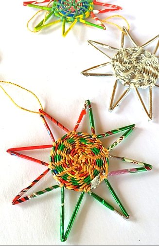 Gum Wrapper Star Ornament