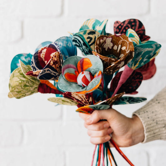 Recycled Sari Flowers