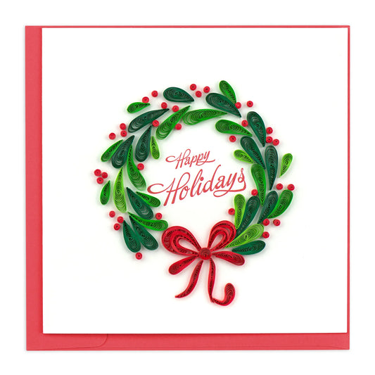 Quilling Cards - Holiday Wreath