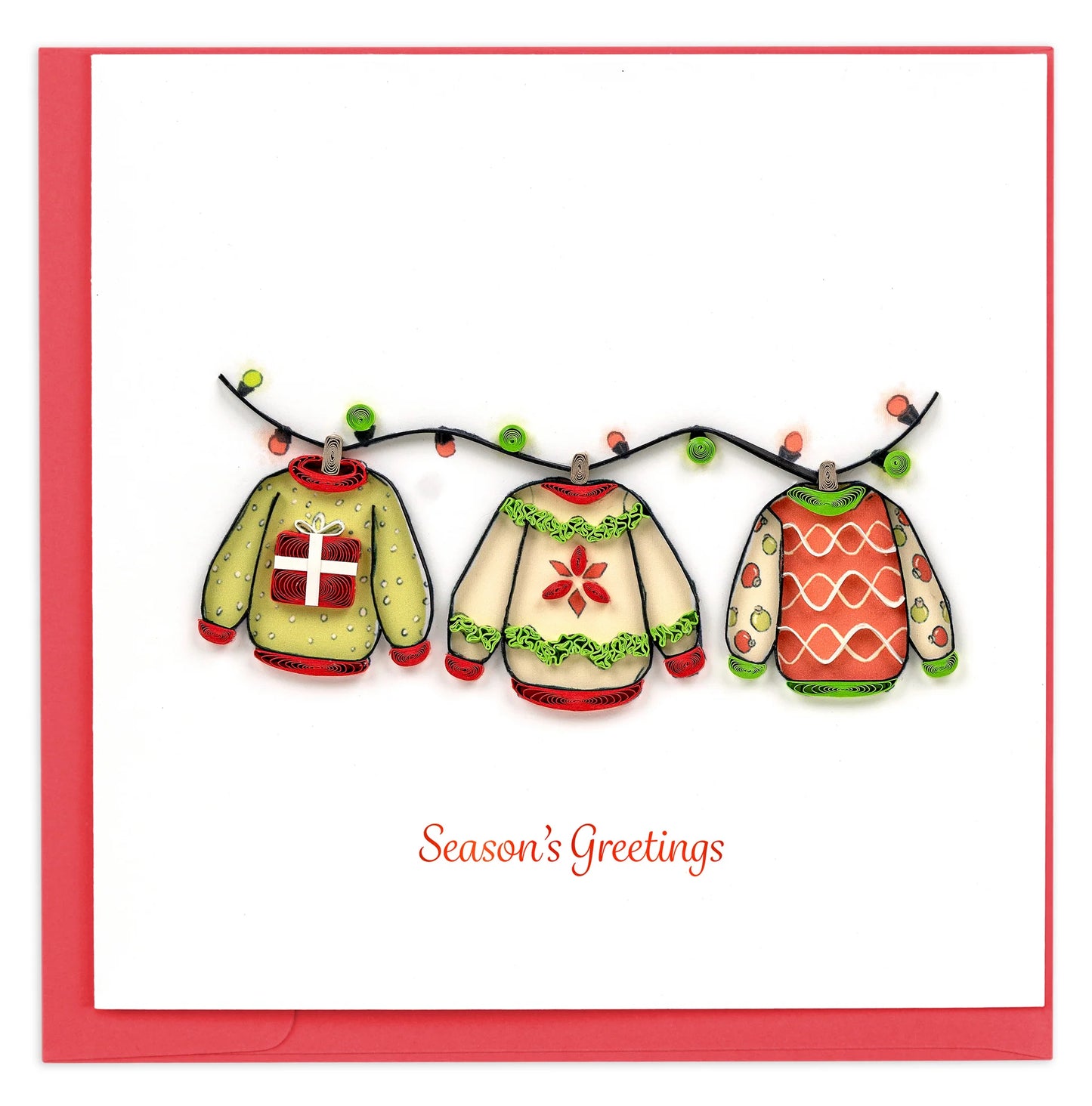 Holiday Sweaters Quilling Card