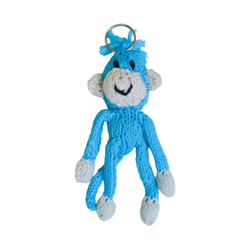 Monkey Hand Knit Organic Cotton Keychain