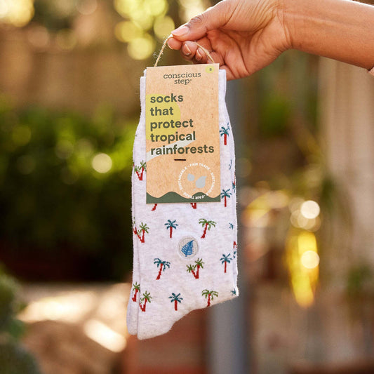 Socks that Protect Rainforests (Palm Trees) - Small