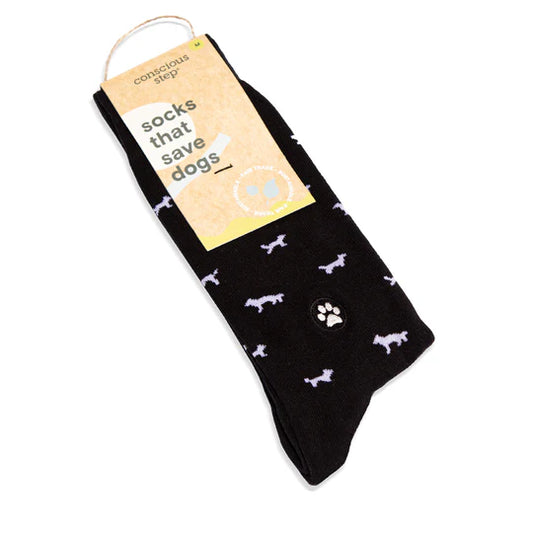 Socks that Save Dogs: Small (Black)