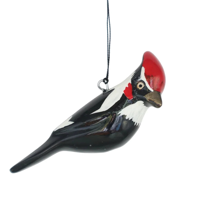 Hand-Carved Bird Ornament - Pileated Woodpecker