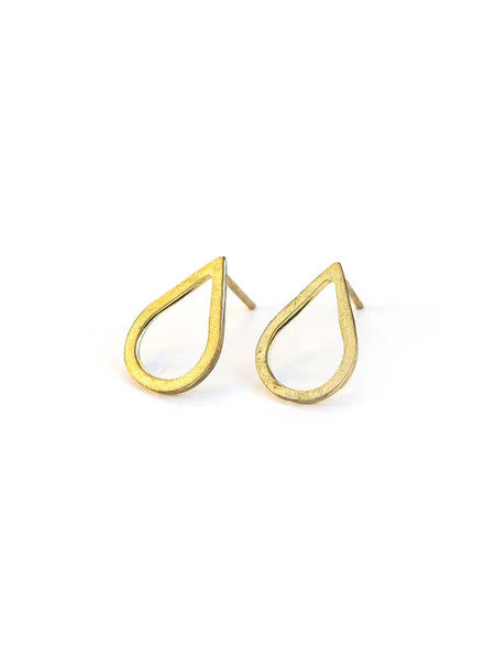 Brass Petal Earrings - Fair Anita