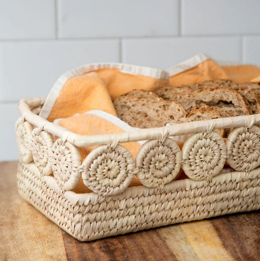 Palm Medallion Bread Basket