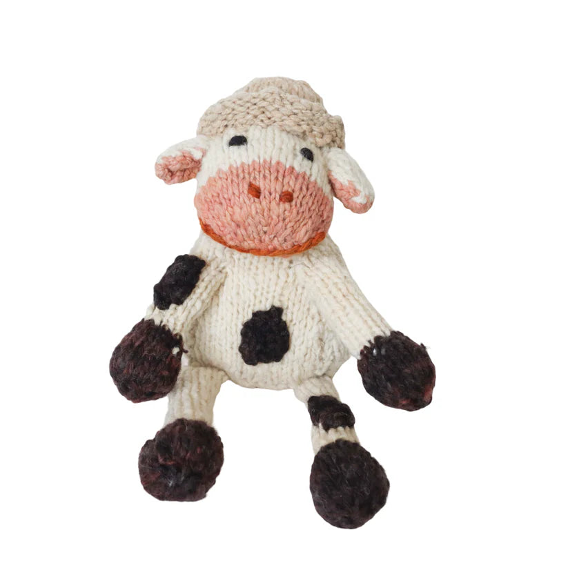 Hand Knit Homespun Wool Shamba-style Cow
