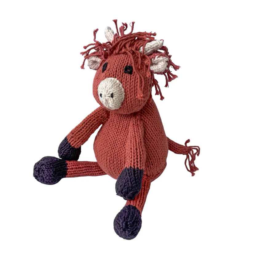 Hand Knit Organic Cotton Highland Cow