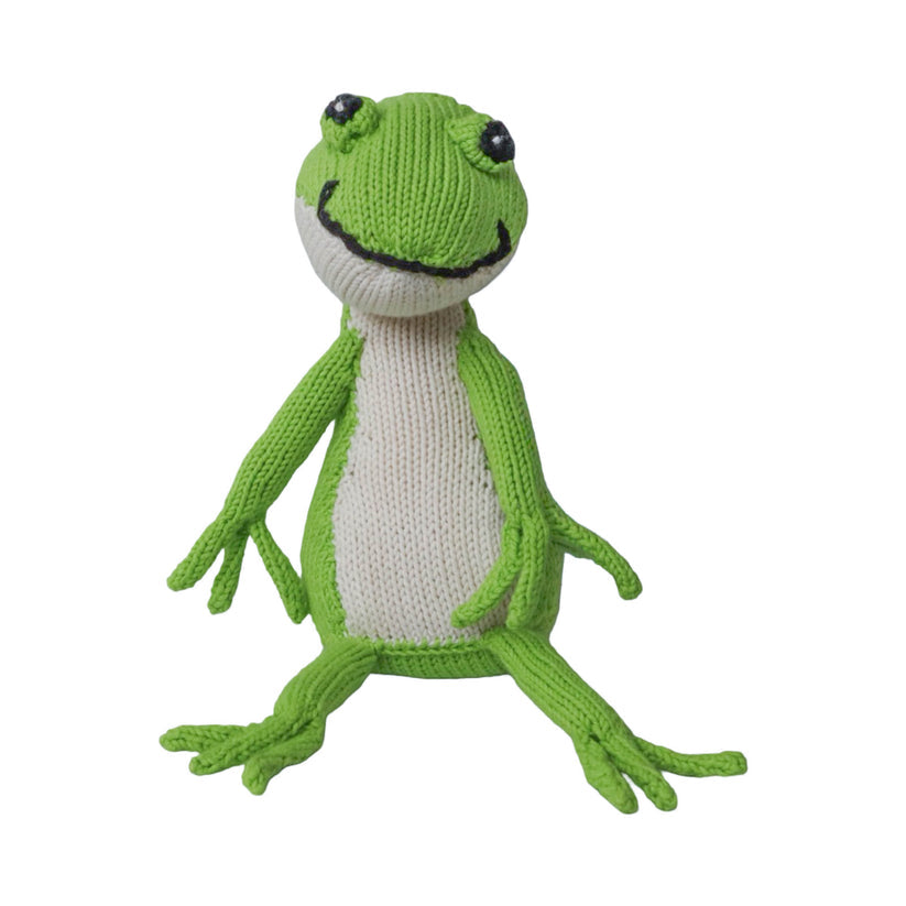 Hand Knit Organic Cotton Safari-Style Frog