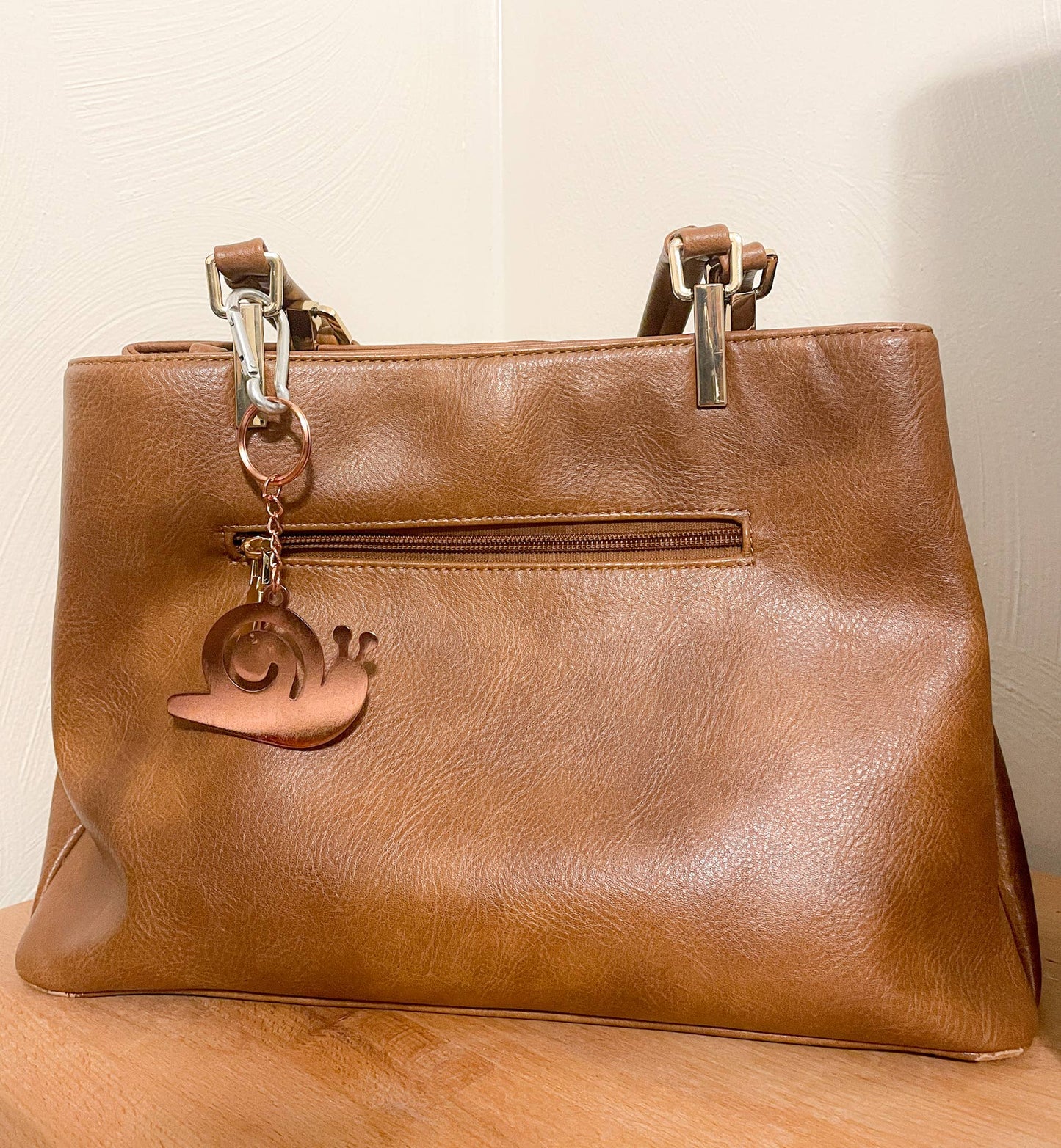 Copper Snail Keychain