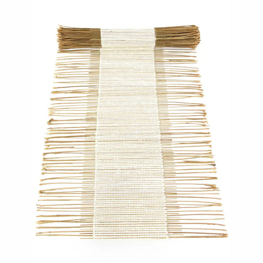 White Undyed Mudcloth Twig Table Runner