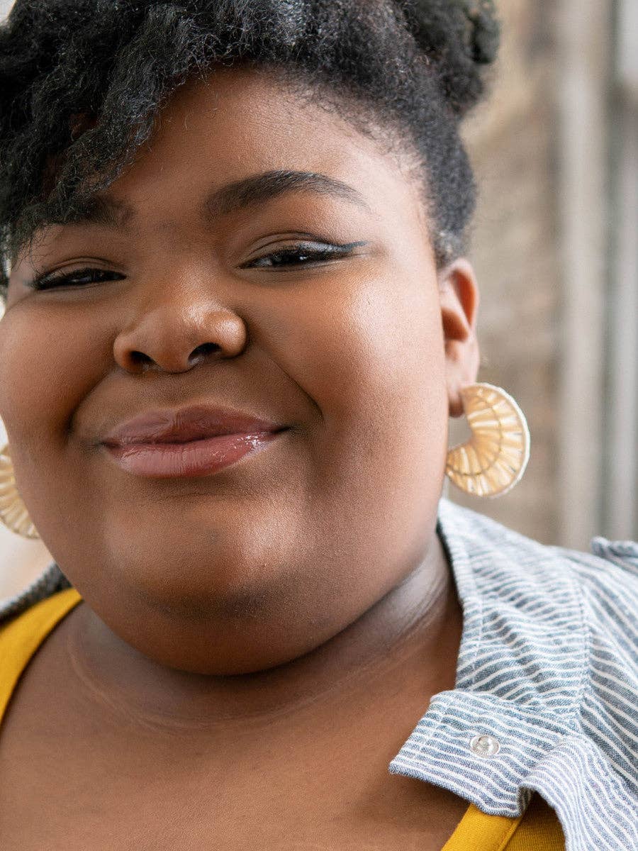Raffia Hoop Earrings