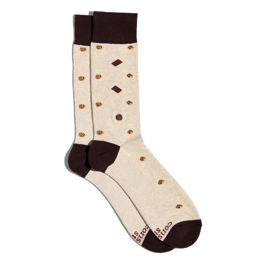 Socks that Provide Meals (Beige Chocolates)