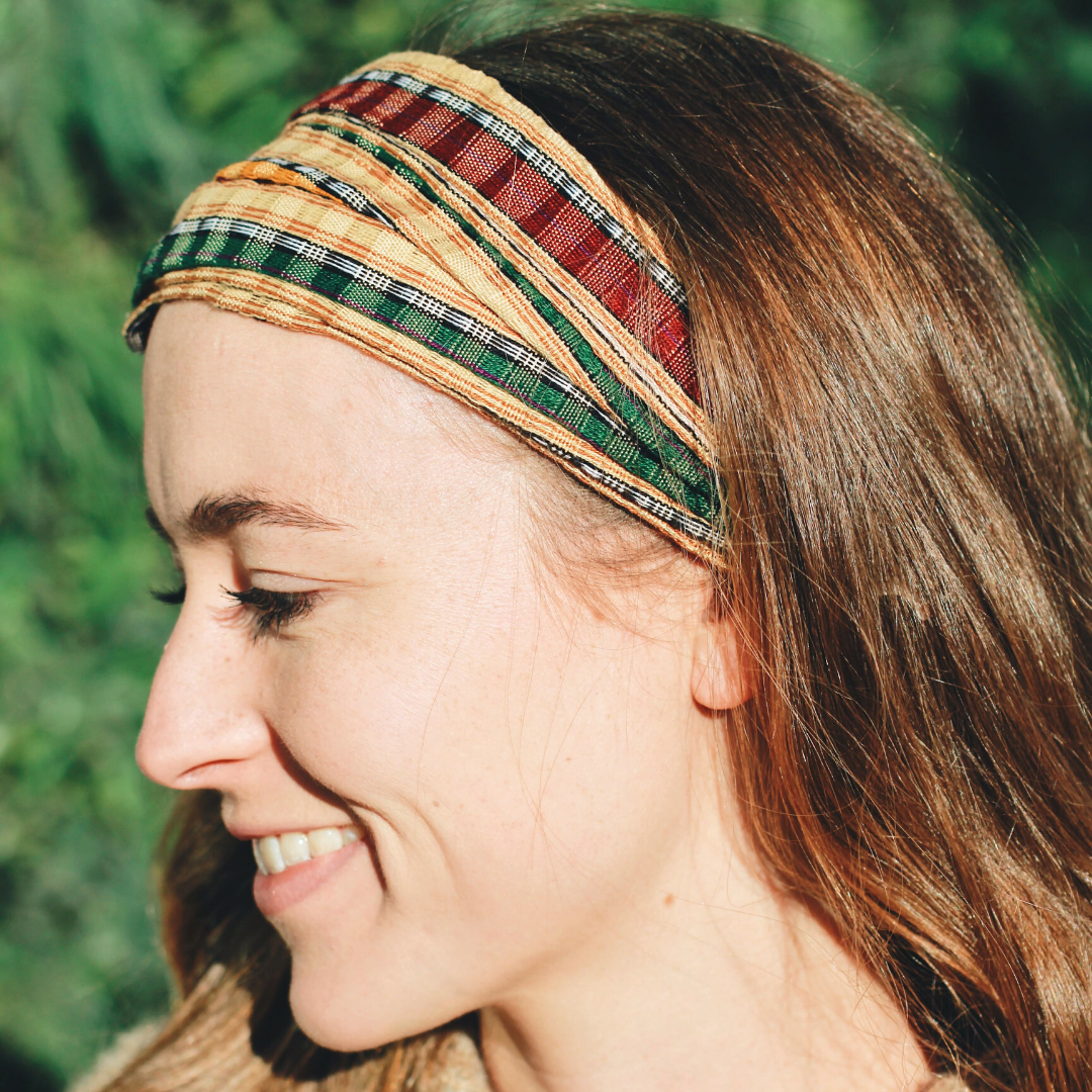 Guatemalan Woven Headband: Navy