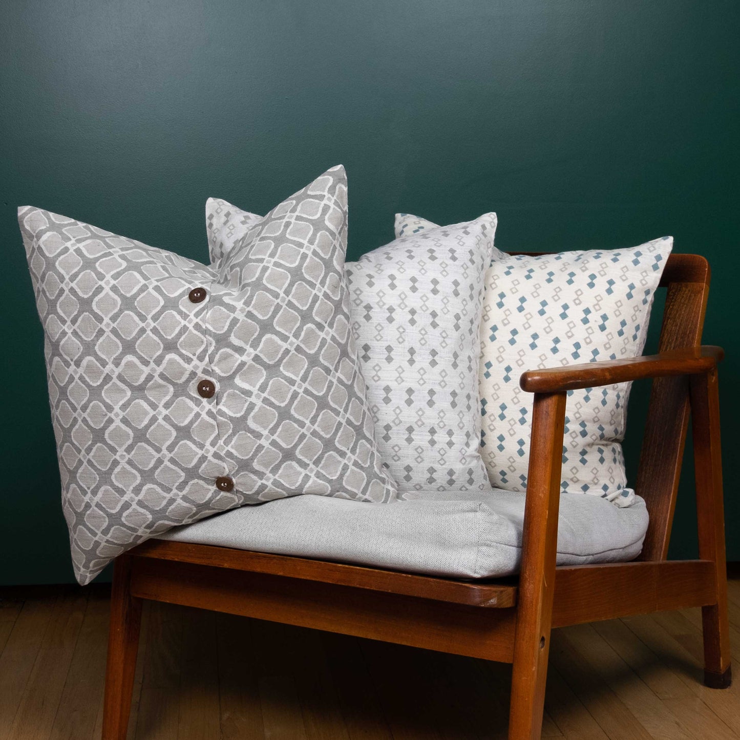 Blue Diamond Silk Pillow Cover Square
