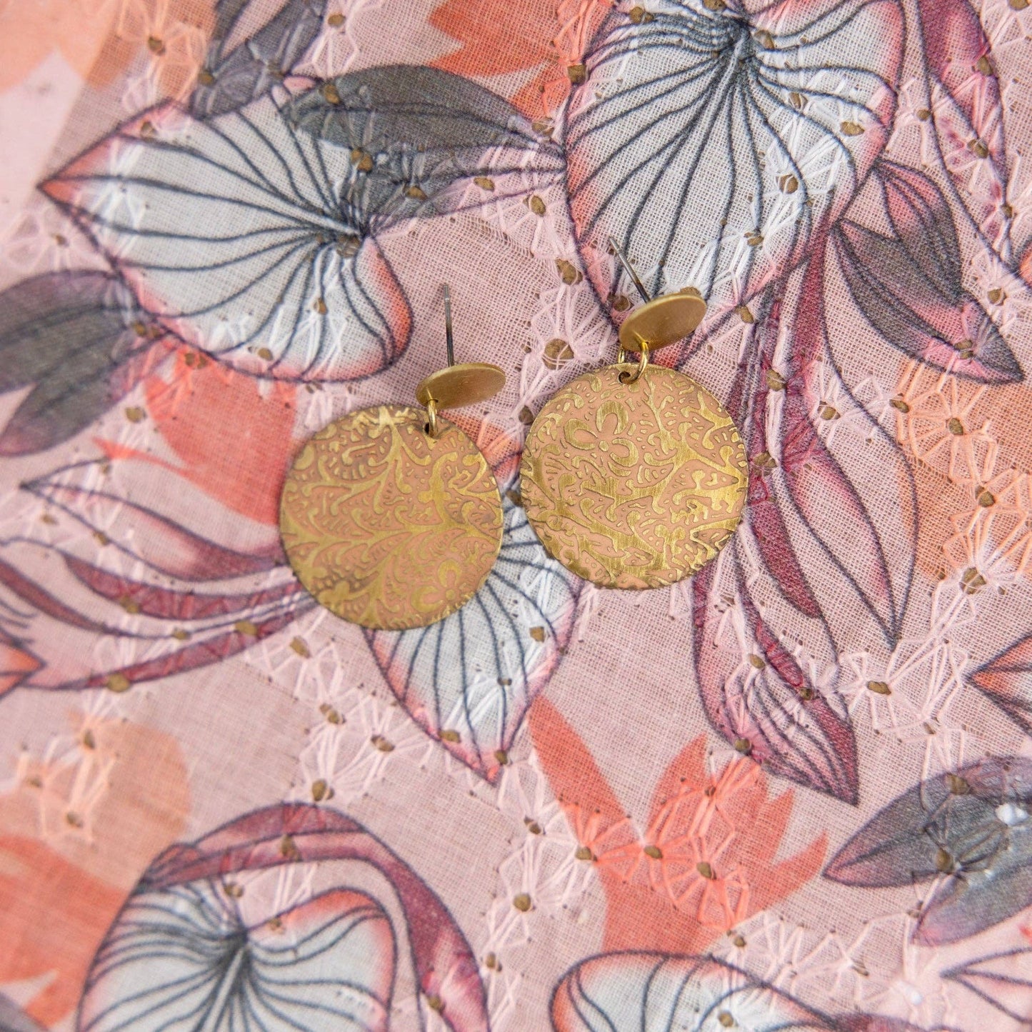 Golden Bloom Drop Earrings