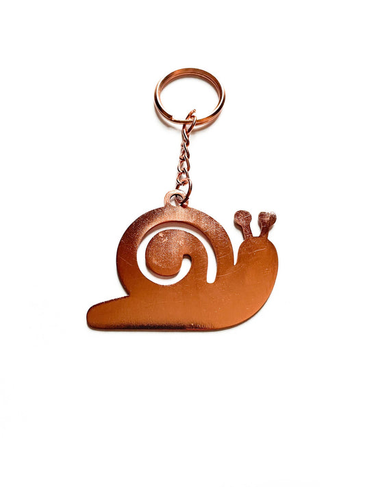 Copper Snail Keychain