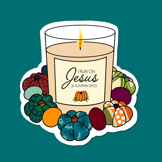 Mini Saree Pumpkin Wreath | Vinyl Sticker | 2.5 in x 2.5 in