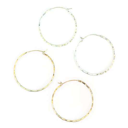 Bamboo Hoops - Silver