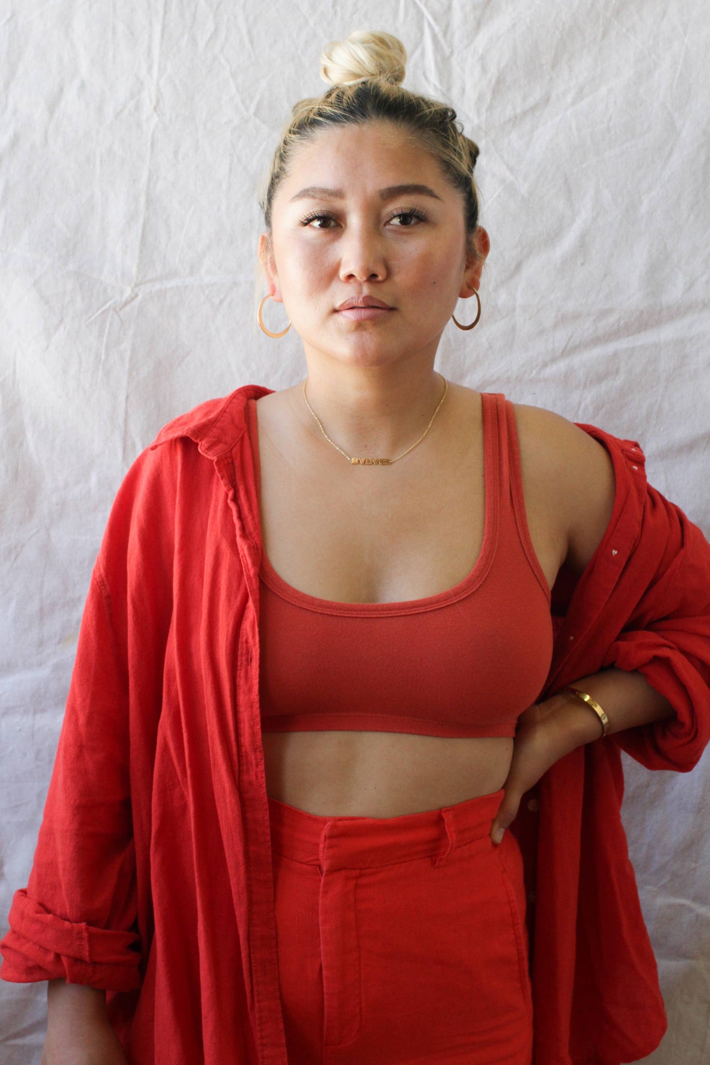 Hammered Hoops: Gold / Medium 1.1/2