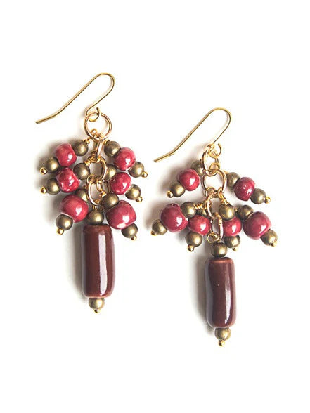 Tropical Berry Ceramic Earrings - Fair Anita