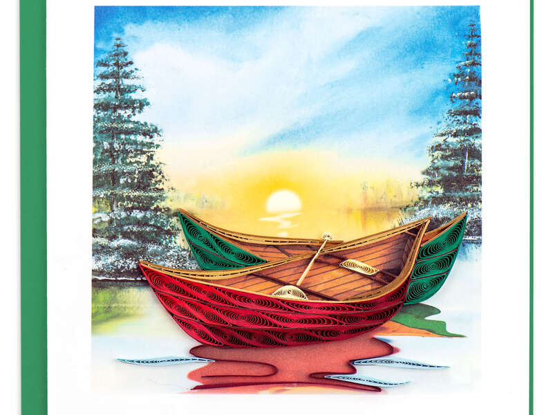 Quilling Cards Vietnam - River Canoes
