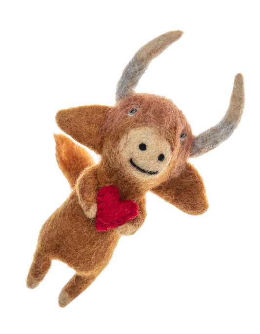 Highland Cow Finger Puppet