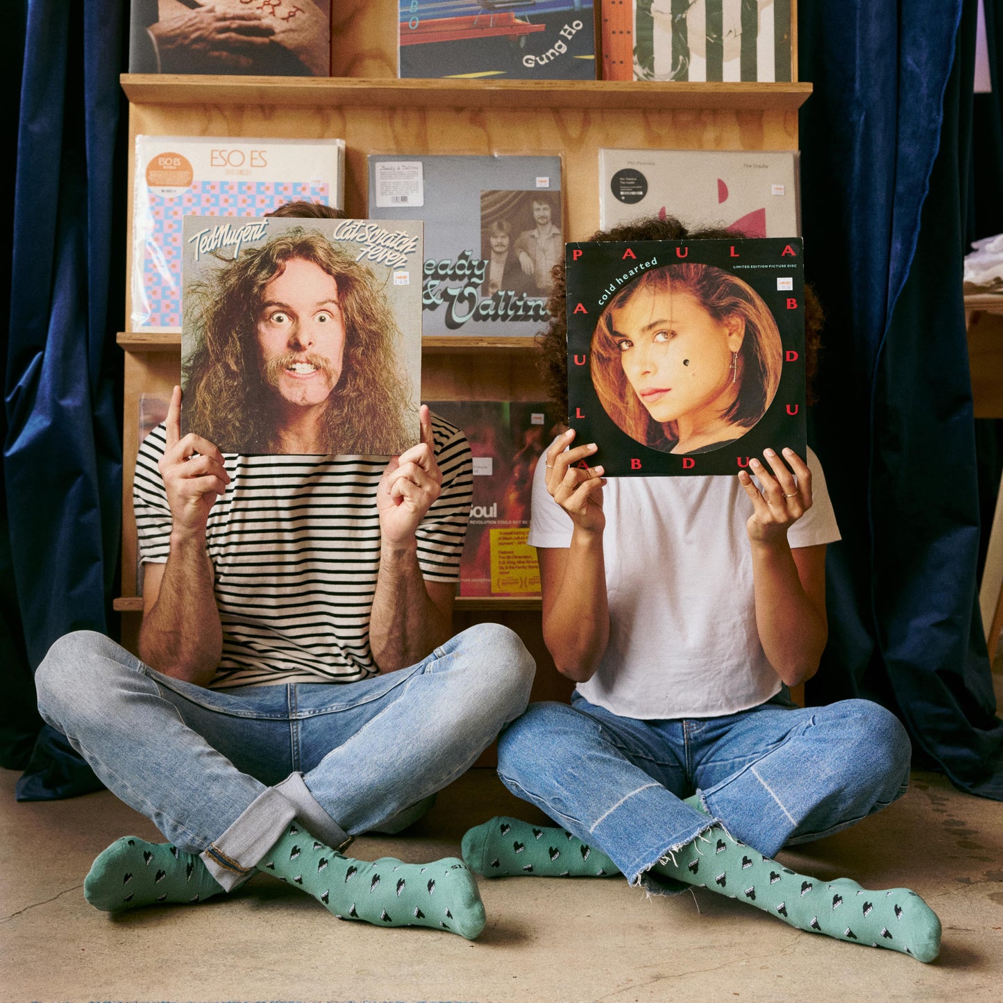 Socks that Support Music (Green Pianos)