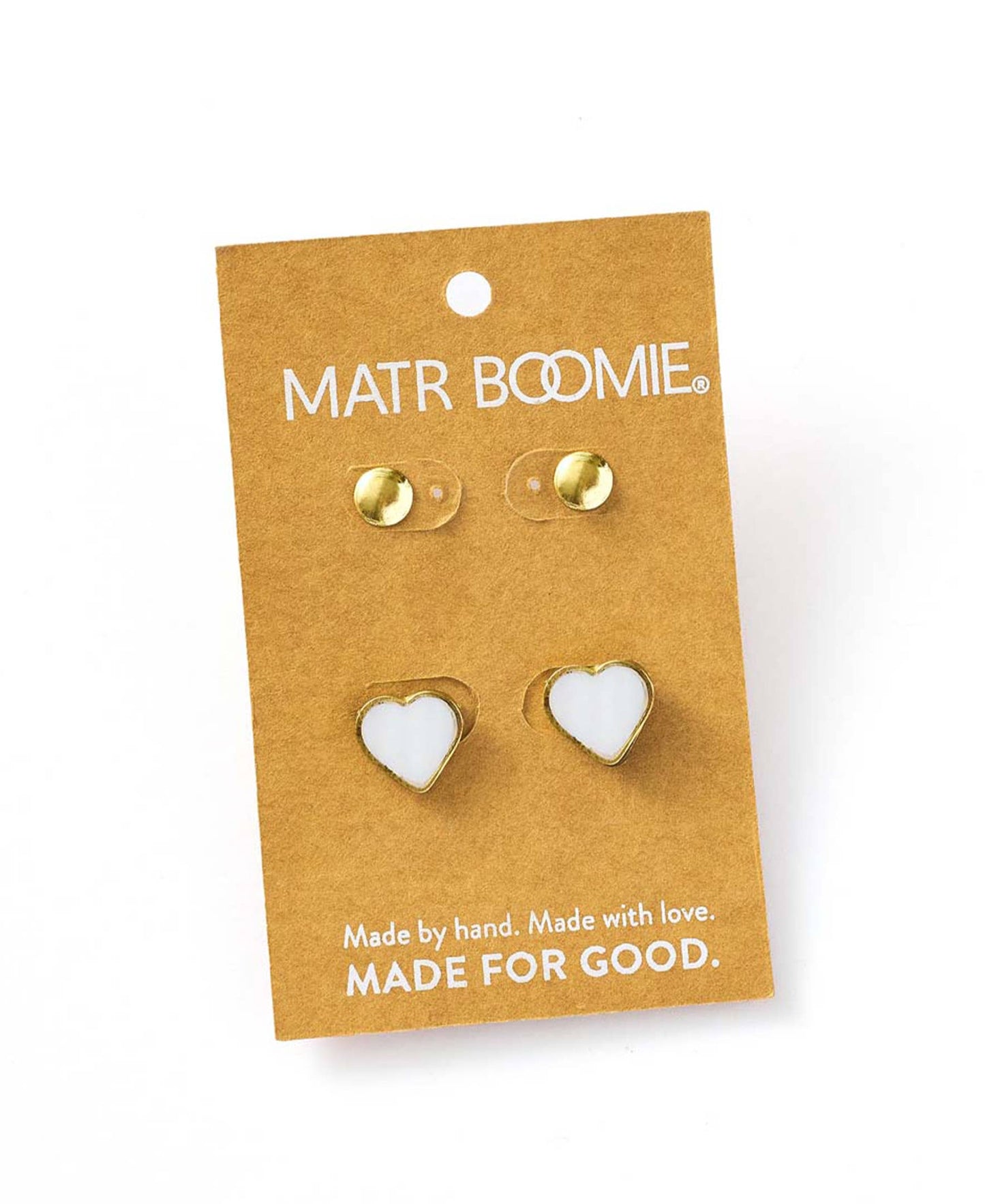 Rajani Heart Mother of Pearl Earring Set - Set of 2