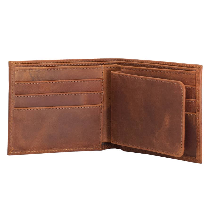 BIFOLD Leather Wallet  Saddle Brown  /  Fair Trade Artisan: Saddle Brown