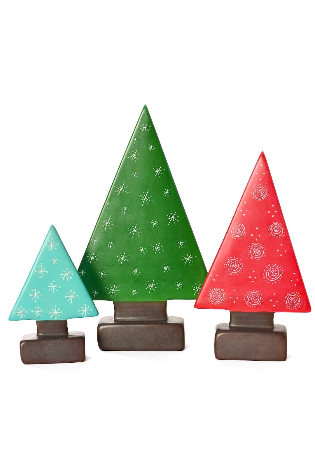 Small Aqua Soapstone Tree Sculpture