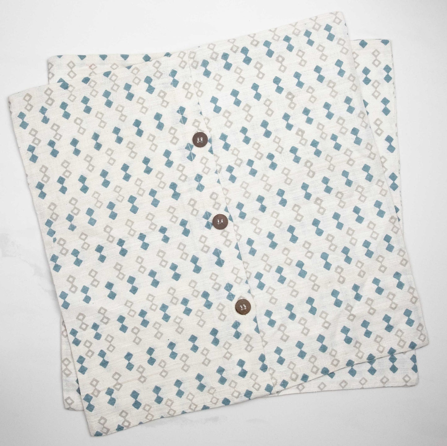 Blue Diamond Silk Pillow Cover Square