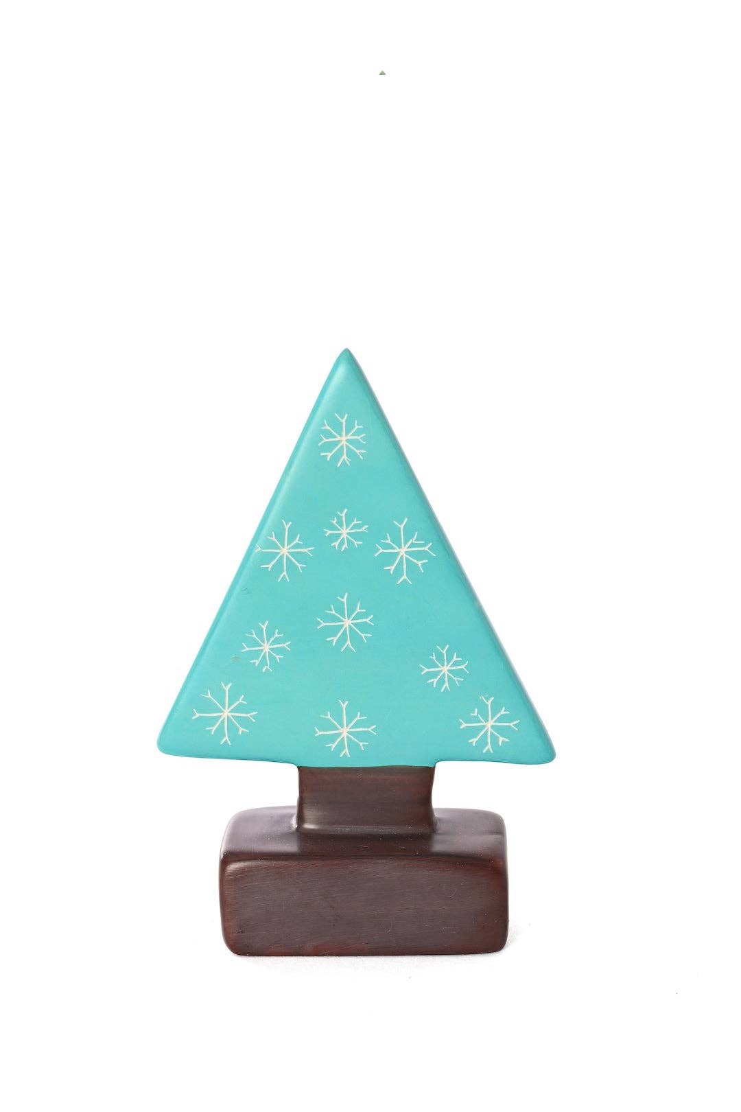 Small Aqua Soapstone Tree Sculpture