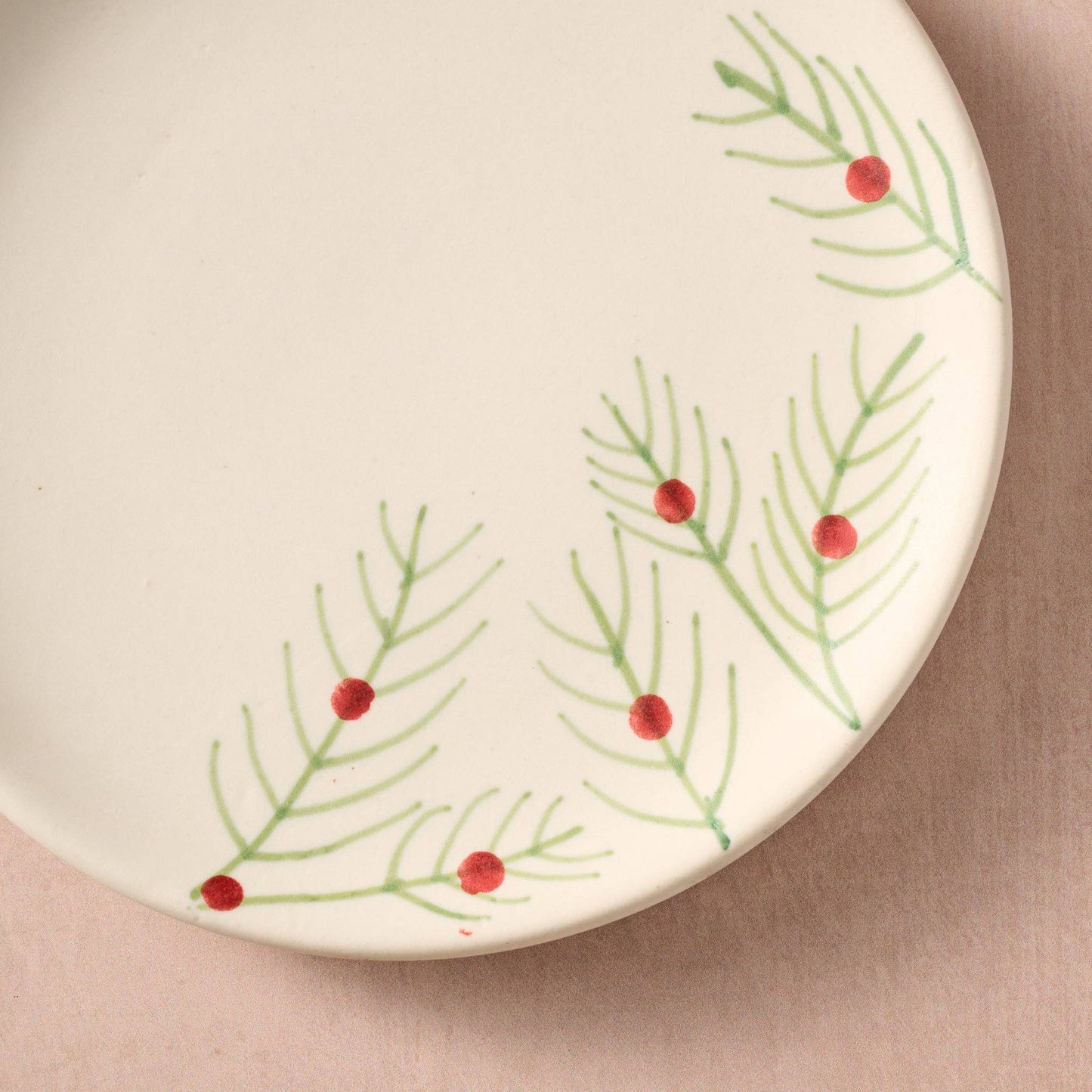 Sardee Holly Ceramic Appetizer Plate