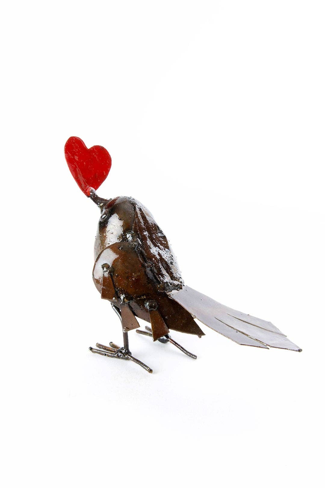 Recycled Metal Sweetheart Bird